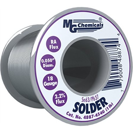 - MG Chemicals 63/37 Rosin Core Leaded Solder, 0.05