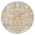 thumbnail image 4 of GLN Rugs Thebes - Indoor, Machine Washable Area Rug 5'3" Round Moroccon Yellow/Gray Home Carpet, 4 of 8
