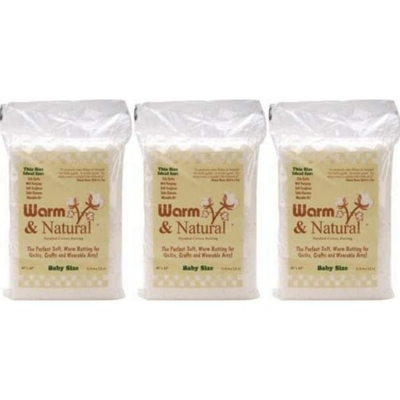 Warm Company Lit de Bébé en Coton Naturel Taille 45 Pouces x 60 Pouces 2322 (Lot de 3)