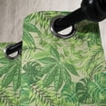 thumbnail image 4 of Ambesonne Green Leaf Grommet Curtain, Fresh Jungle Aloha, 50" x 54", Apple Green Fern Green, 4 of 6