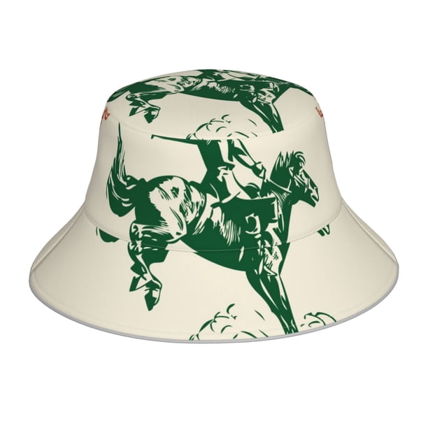Fotbe West Cowboys Sombrero Tipo Pescador con Estampado – Sombrero de Sol de Algodón de Moda para Playa, Golf, Pesca