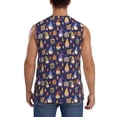thumbnail image 4 of Fotbe Gnomes And Houses Men's Camiseta sin Mangas Estampada para Hombres, Playera Casual para Gimnasio, Entrenamiento, Playa-Small, 4 of 7