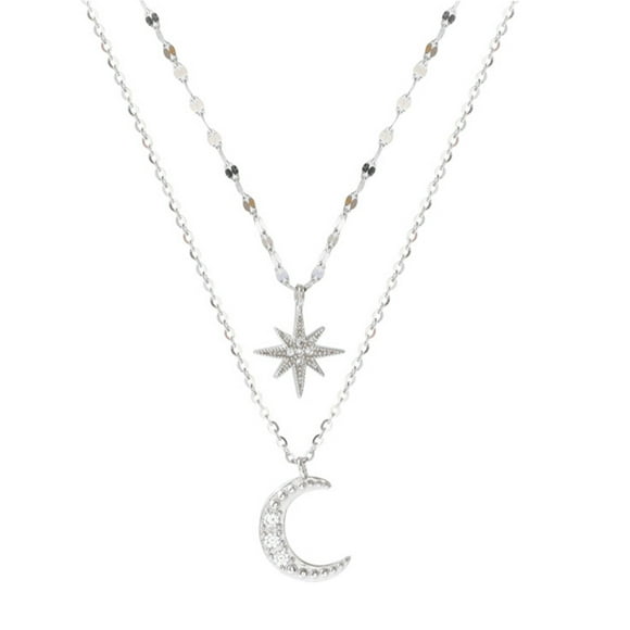 Layered Choker Necklace Layering Rhinestones Necklace for Women and Girls