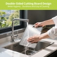 thumbnail image 4 of Stainless Steel Cutting Board Large, Double Sided Cutting Board for Kitchen, Non Toxic Chopping Board for Meat, Vegetables,Dishwasher Safe, 4 of 6