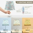 thumbnail image 3 of Ryvnso LED Bedside Table Lamp Floral Flowers Blue Bedroom Desk Lamps Nightstand Lampshade M, 3 of 7