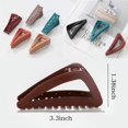 thumbnail image 2 of Hair Claw Clips French Matte Hair Claw Triangle Plastic Hair Clips for Women and Girls Thin Hair, Strong Hold for Thin Curly, 2 of 4