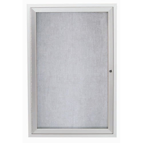 AARCO Outdoor Illuminated Enclosed Wall Mounted Bulletin Board