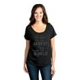 thumbnail image 2 of Thread Tank To Live Is The Rarest Thing In The World Women's Relaxed Slouchy Dolman T-Shirt Tee Heather Black Medium, 2 of 4