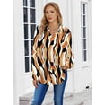 thumbnail image 6 of Zeagoo Button Down Shirts for Women Floral Blouses Business Casual Long Sleeve Shirts Dressy Printed Spring Fall Clothing, 6 of 8