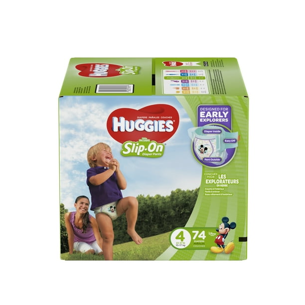 HUGGIES Little Movers SlipOn Diaper Pants, Size 4, 74 Diapers