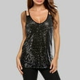 thumbnail image 3 of Tbopshirt Tank tops for Women Clearance,Womens tops,Women's Fashion Suspender V-neck Sleeveless Sequin Tank tops,T-shirt Vest Tee Blouse,Camisoles for Women Plus Summer Savings Deals, 3 of 8