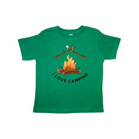 I Love Camping campfire with marshmallow and hot dog Toddler