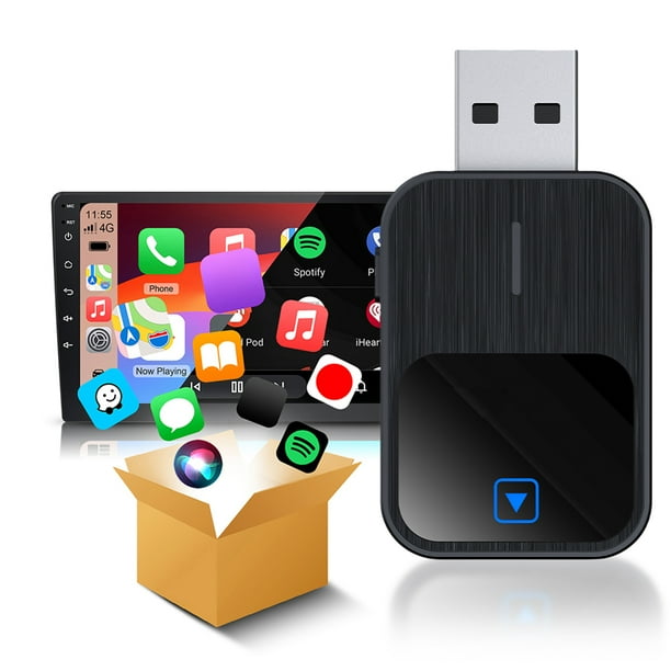 Adaptador 2 en 1 Dongle Inalámbrico Auto & Carplay Compatible Con Dientes 5.2 Conexión Estable Rápida Automática para OEM Car Systems Blue Red