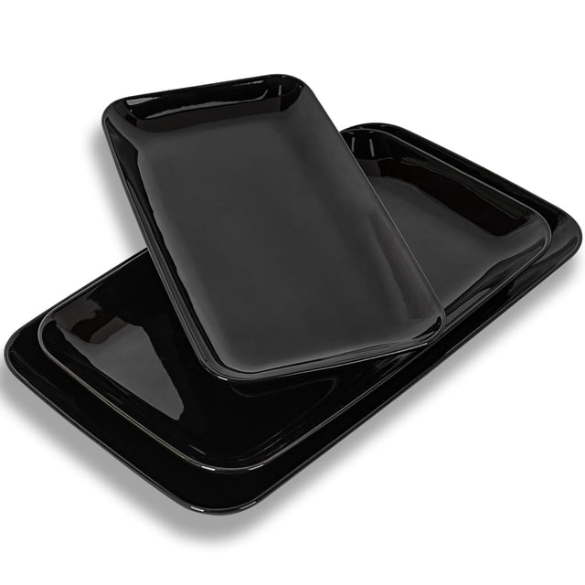 Juego de bandejas para servir DELLING, 41/36/30 cm, cerámica negra