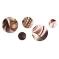 thumbnail image 2 of Designart "Luscious Liquid Gold In Subdued Pink And Taupe IV" Abstract Liquid Ink Metal Wall Art Set of 5 Piece, 2 of 5