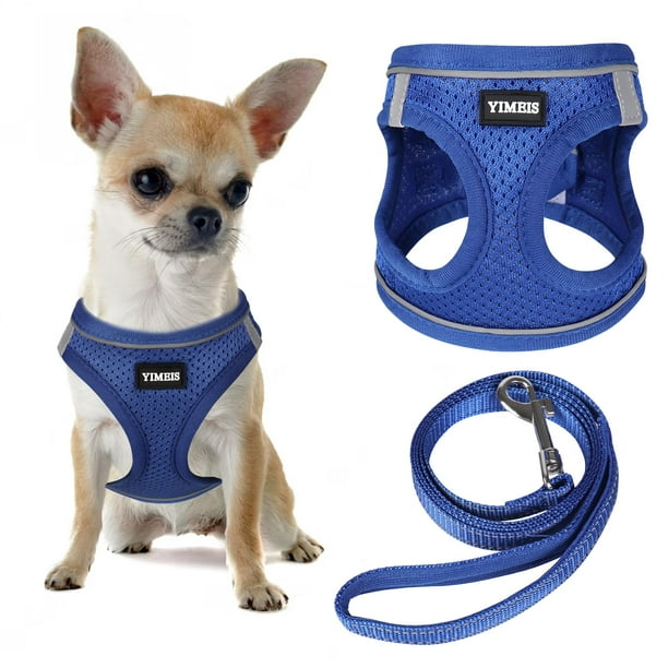 Set de arnés y correa para perros YIMEIS Reflective para perros, color azul real