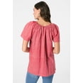 thumbnail image 2 of Roaman's Women's Plus Size Embroidered Ruffle Blouse, 2 of 4