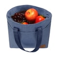 thumbnail image 5 of Uxcell Insulated Lunch Bag, Cotton Linen Lunch Tote Bag, 9.84"x4.33"x12.6", Dark Blue, 5 of 6