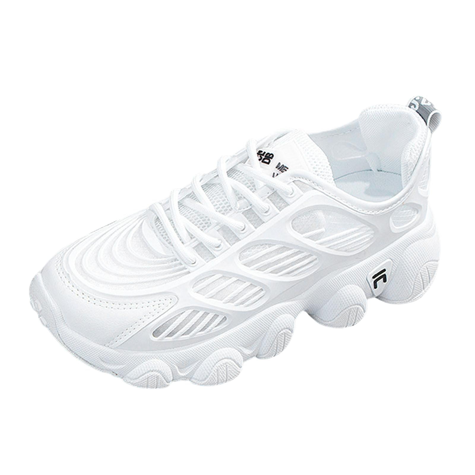 lionlar Women Casual Shoes Thick Soled Mesh Walking Running Tennis Shoes Chunky Sneakers 36