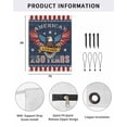 thumbnail image 2 of 4th of July RV Awning Sun Shade Screen 9'X7' 250 Anniversary Eagle Mesh Sunscreen Patriotic Stars American Flag Awning Shade Screen with Zipper UV Blocker Completed Kits for RV Motorhome Camper, 2 of 7
