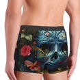 thumbnail image 3 of KLL Butterfly Flower Skull A Men's Cotton Boxer Briefs Underwear-Medium, 3 of 8