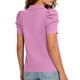 thumbnail image 5 of Camisetas de Manga Corta de Verano para Mujeres Moda Pullover de Color Sólido Botón de Solapa Botón Extraíble Camisetas de Manga Corta de Verano de las Mujeres, 5 of 5