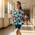 thumbnail image 4 of Grblisyd Girls Hawaiian Outfits Tops + Elastic Waist Shorts Clothing Sets Summer Clothes 1-13 Years, 4 of 6