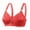 Red, variant on Padded Wireless Bras for Women No Underwire Bra Feature V-Neck No Underwire Bra Style W-338 Hook and Eye Closure Front Close Bras Black 38