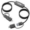thumbnail image 1 of Plugable USB Data Transfer Cable PC to PC, Compatible with Windows USB C and USB 3.0, Transfer Files to New Computer with Included Bravura Easy Compu, 1 of 6