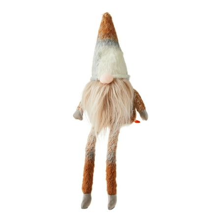 Fabric Gnome Tabletop Decor, Brown & White, 16.25", Fall by Way To Celebrate
