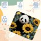 thumbnail image 3 of Alfombrilla de ratón con diseño de panda y girasol, personalizada, con textura premium, base de goma antideslizante, tamaño pequeño, 21 x 25 cm, 3 of 7