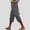 Gray women capri pants a1, variant on Cagogo Women Capri Pants High Waisted Loose Casual Flowy Solid Palazzo Cropped Pants for Summer Beach Vacation Travel Lounge Trousers with Pockets Fashion Clothes, Army Green L