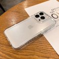 thumbnail image 3 of Luxury Transparent Shockproof Phone Case For iPhone 11 12 13 14 15 Pro X XR XS Max 7 8 Plus Soft Clear Bumper Hard Acrylic Cover Black For 7 Plus or 8 Plus, 3 of 6