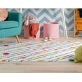 thumbnail image 5 of Well Woven Modern Dandy Dots Stripes Ivory 3'3'' x 5' Accent Kids Room Bedroom Soft Kids Area Rug, 5 of 8