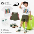 thumbnail image 5 of Actgleam Boys 3-Pack Athletic Shorts Kids Striped Active Running Shorts with Elastic Waist,Size 6-13Y, 5 of 7