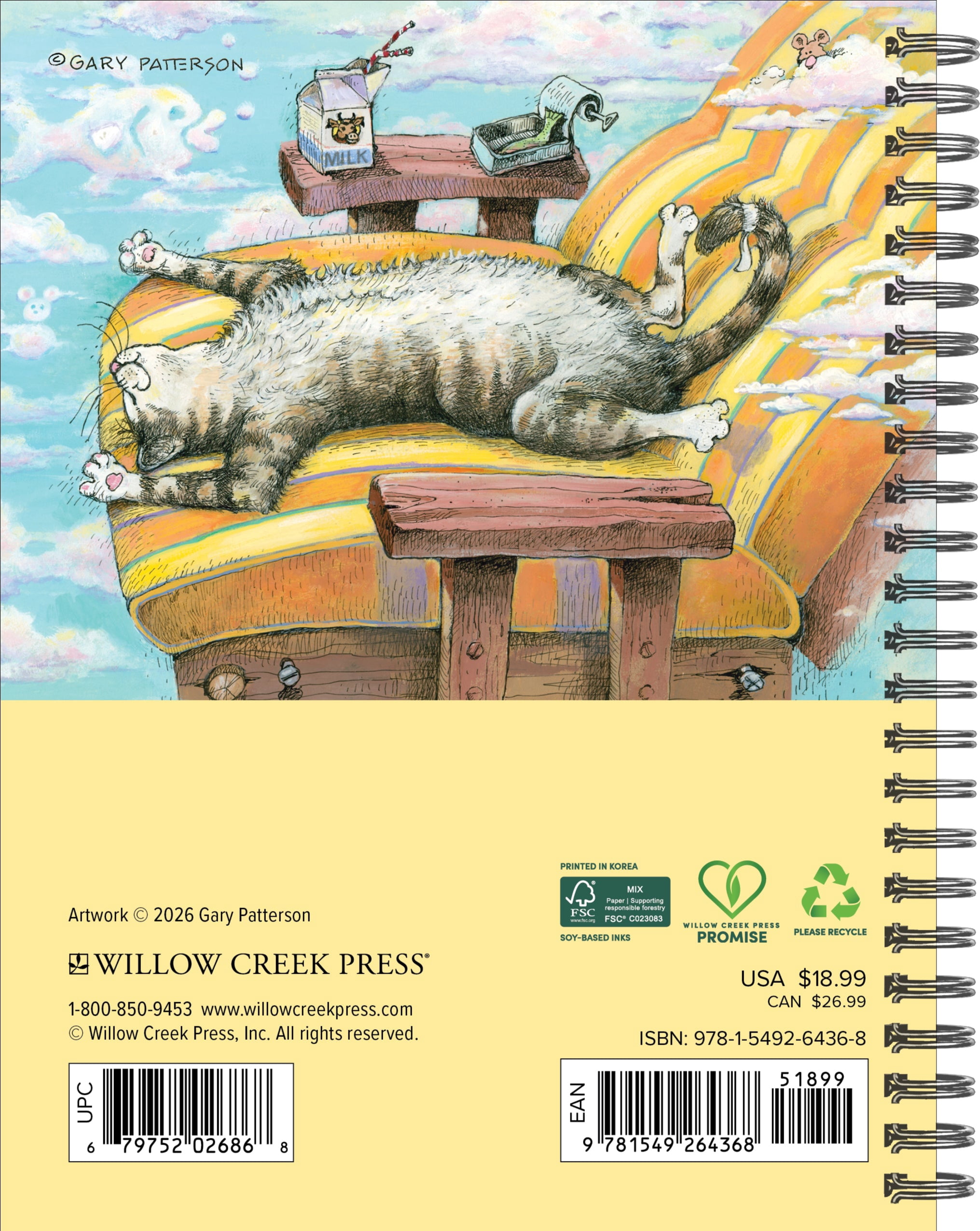 Willow Creek Press, Cats by Gary Patterson 2027 Engagement Calendar