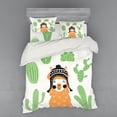 thumbnail image 2 of Ambesonne Hipster Bedding Set 3 Pcs, Llama in Hat Smiling, Twin XL, Multicolor, 2 of 3