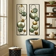 thumbnail image 6 of LuxenHome Set of 2 Multi-Color Circles Abstract Metal Wall Decor Wall Art Hanging Wall Sculpture, 6 of 9