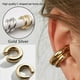 thumbnail image 2 of Piercing falso único de Metal para mujer, Clips de oreja asimétricos, Clip de oreja redondo para cartílago, joyería de moda, regalo de Navidad, 2 of 4