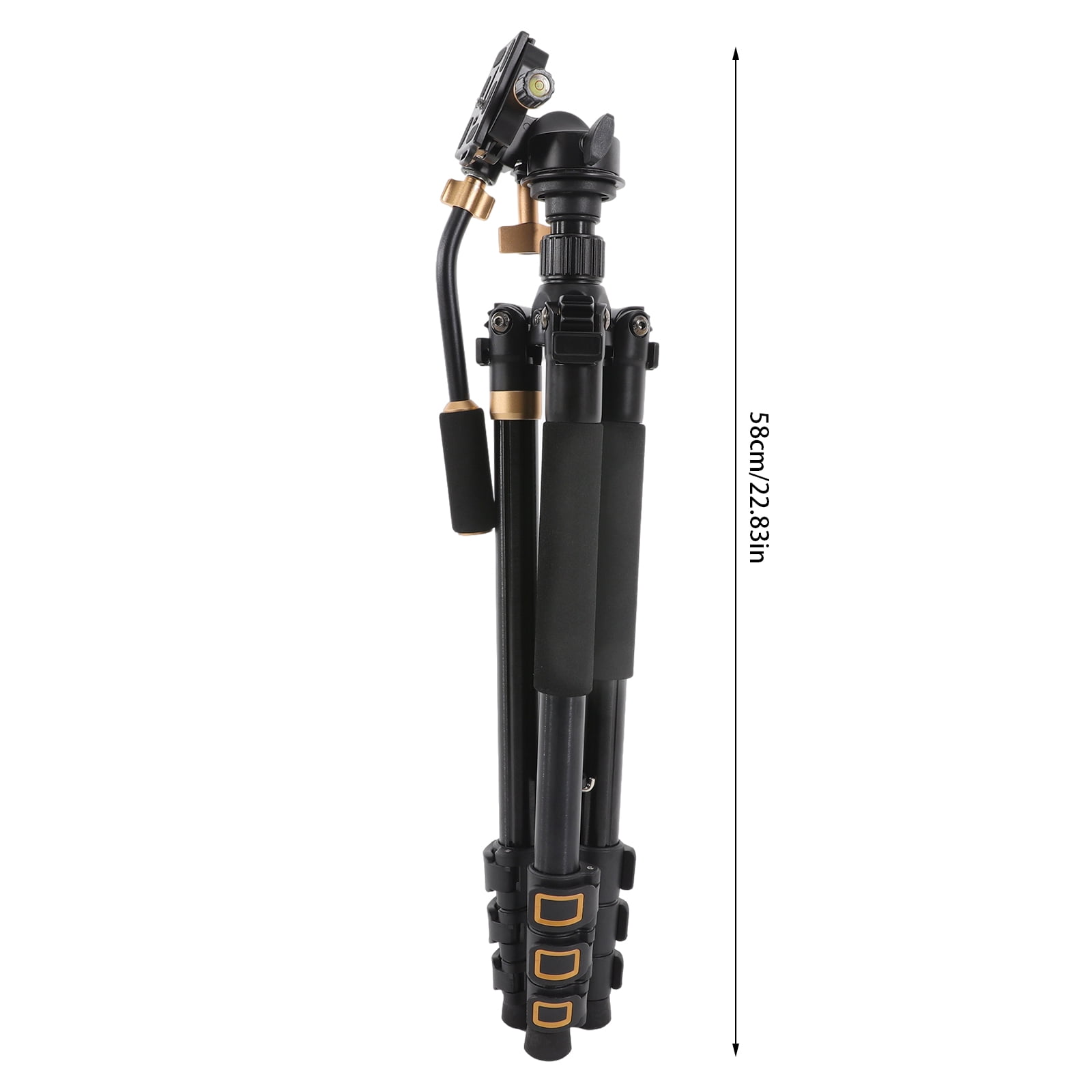 Heavy Duty Photography Tripod, 360° Rotation, 17.64 lbs Max Load, Adjustable Rubber Feet, Aluminum Alloy with Gravity Hook