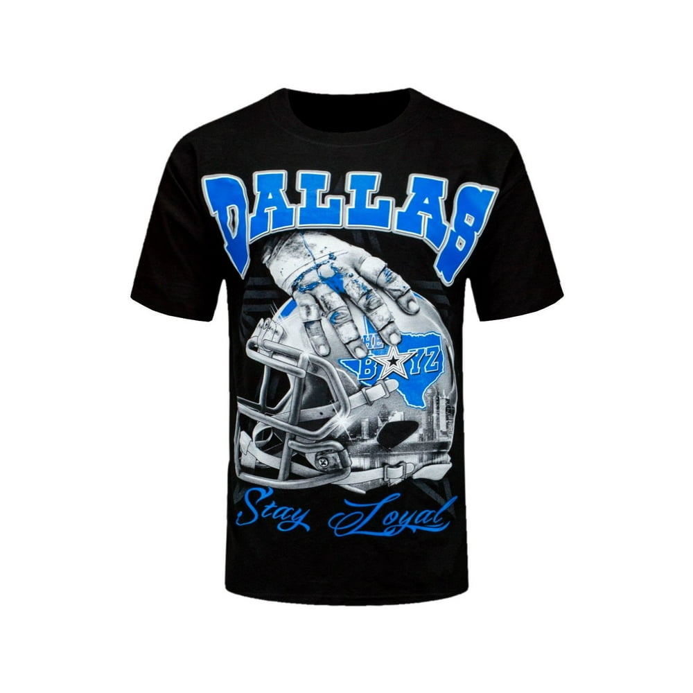 Trending Apparel NEW Men T Shirt Texas Dallas Football Helmet Blue