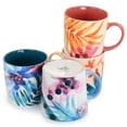 thumbnail image 3 of Spice by Tia Mowry Goji Blossom Fine Ceramic 4 Piece 17oz Mug Set in Multi Color, 3 of 6