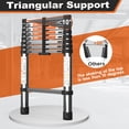 thumbnail image 6 of Jocauto 8.5 FT/2.6M Aluminum Telescoping Ladder, Lightweight Multi-Purpose Collapsible Extension Ladder, Heavy Duty 330 lbs Max Capacity, for Home, RV, and Outdoor Work, Black, 6 of 8