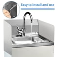thumbnail image 5 of 2pcs15 x 6 Inch Stainless Steel Splash Guard Stainless Steel Wall Mount Guard with Screws Screws for Bathroom Sink Side Sink Splash Prep Sinks Protector for Commercial Kitchen Restaurant, 5 of 5