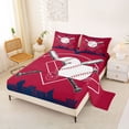thumbnail image 2 of Erosebridal Modern Sports City Bed Sheets, Cartoon Baseball King Sheets,, 4-Piece, 2 of 5