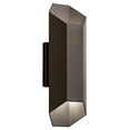 thumbnail image 1 of Kichler 49608AZTLED Estella 8W 2 LED Outdoor Wall Lantern, Textured Architectural Bronze, 1 of 1