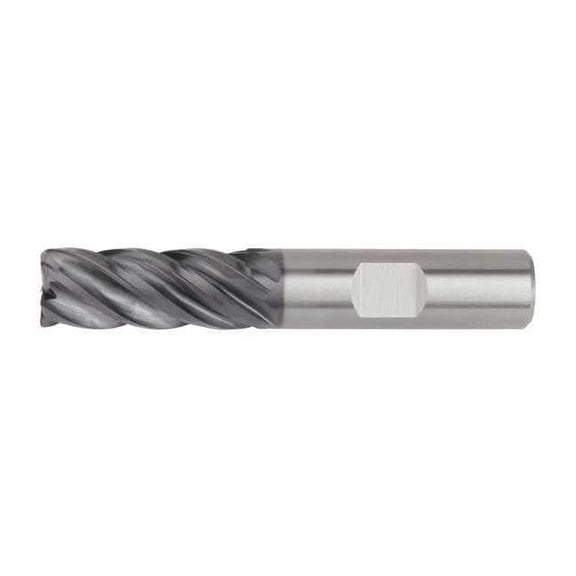 Widia Square End Mill, 0.5 in, Carbide 5V0C13015SW