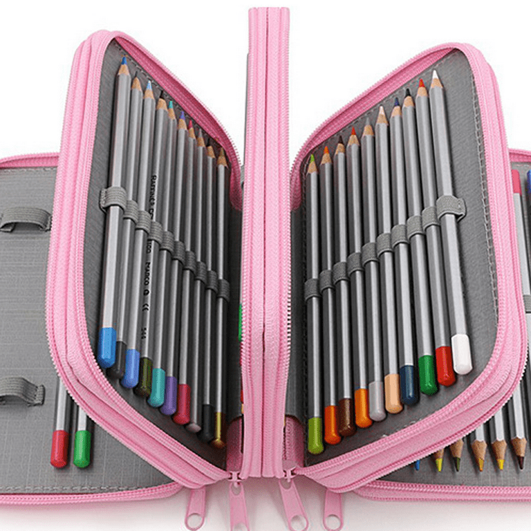 Colored Pencil Case Pen Bag with Zipper for Artist Storage Organizer for  Watercolor Pencil Gel Pen Marker Highlighter Large Capacity Handy Pencil