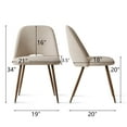 thumbnail image 4 of KOSSMAI Fabric Upholstered Dining Side Chairs with Metal Legs, Beige (Set of 4), 4 of 8