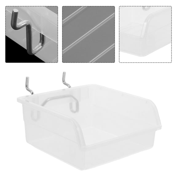 OFFIGAM Clear Pegboard Organizer Bins for Home and Garage Storage Accessories, Easy to Install and Use